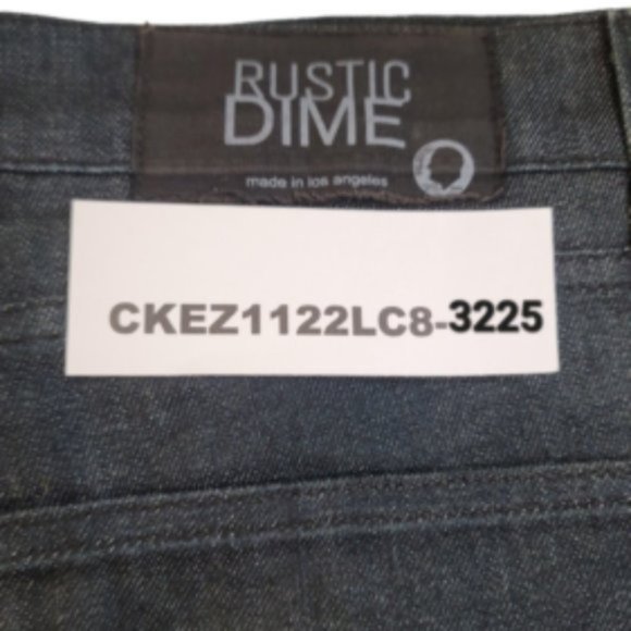 Rustic Dime Men's Black Denim Fly Zip Comfort Skinny Fit Jeans Size 38 - Picture 5 of 5